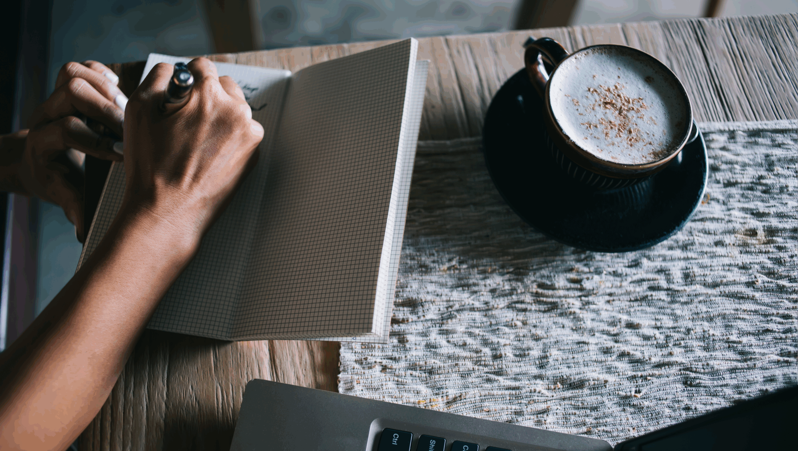 Calm, minimalist workspace